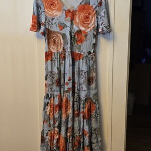 Soft Surroundings "First Blooms" Floral Tiered Midi Dress, NWOT, Size SP